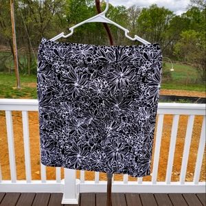Brand New Talbots Black and White Cotton Skirt Size 8 Petite